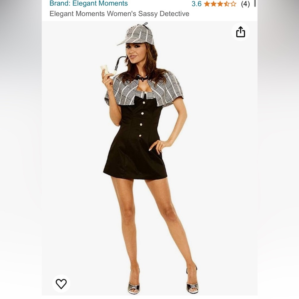 Good condition size XL Elegant Moments sassy detective women’s costume Sherlock
